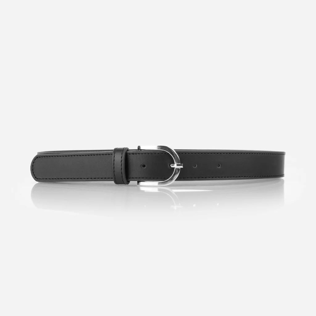 The Accent Belt Silver Black | Poppy Barley