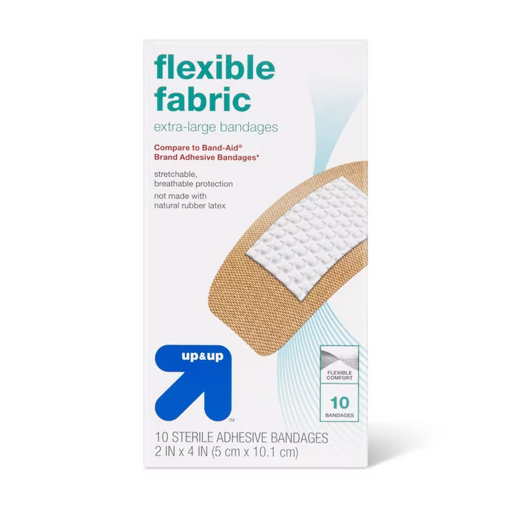 Extra Large Flexible Fabric Bandages - 10ct - up & up™ | Target