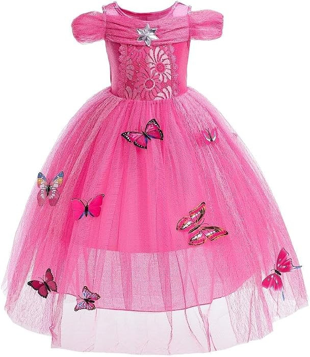 Dressy Daisy Girls' Princess Fancy Dress Up Costume Christmas Halloween Outfit Butterfly Size 5-6... | Amazon (US)