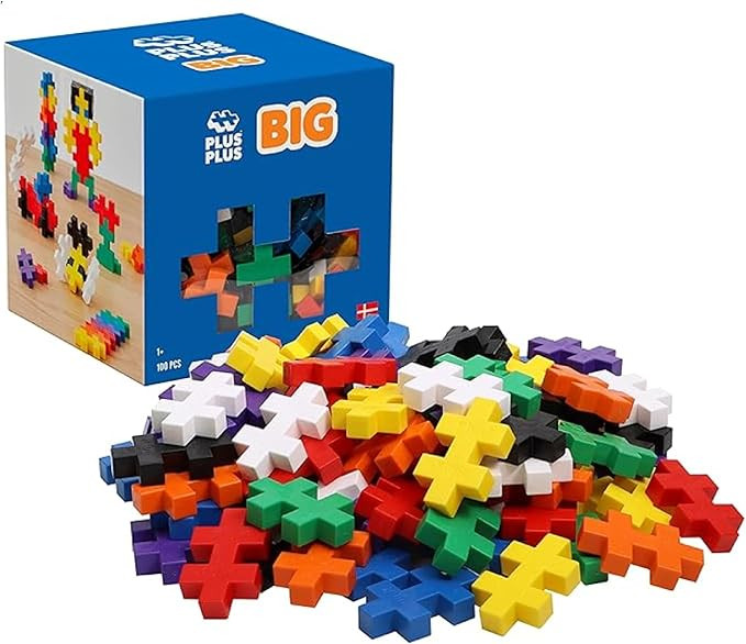 PLUS PLUS BIG - Open Play Set - 100 Piece - Basic Color Mix, Construction Building Stem Toy, Inte... | Amazon (US)