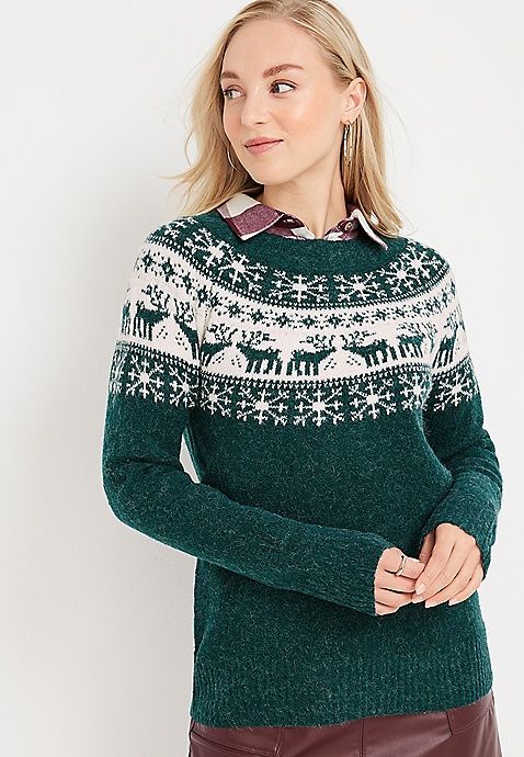 Reindeer Fair Isle Sweater | Maurices