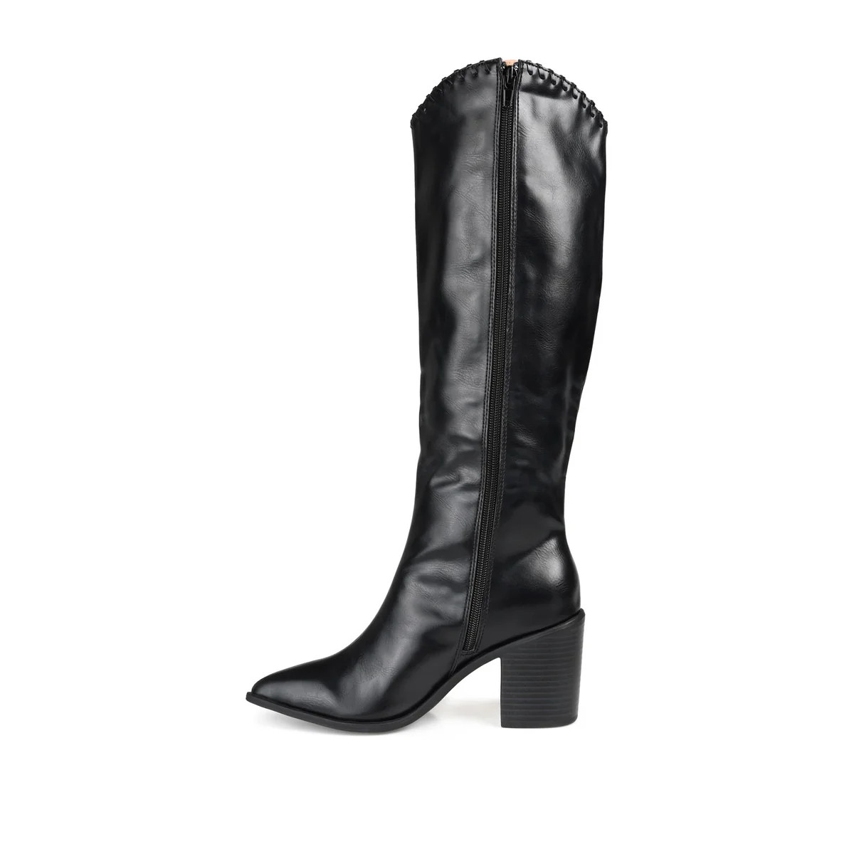 DARIA COWGIRL BOOTS IN VEGAN LEATHER | Journee Collection