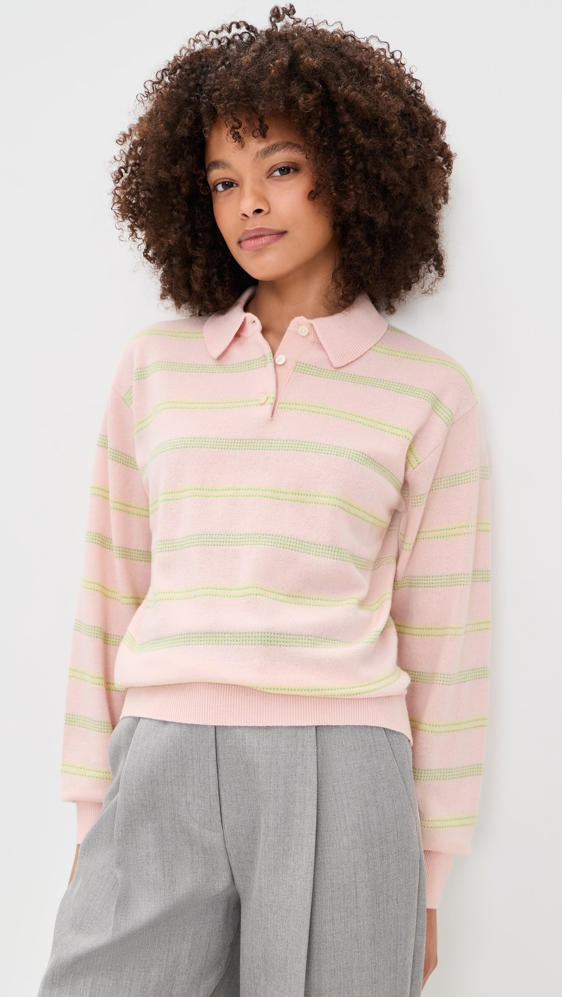 Guest in Residence Collegiate Cashmere Stripe Polo | Shopbop | Shopbop
