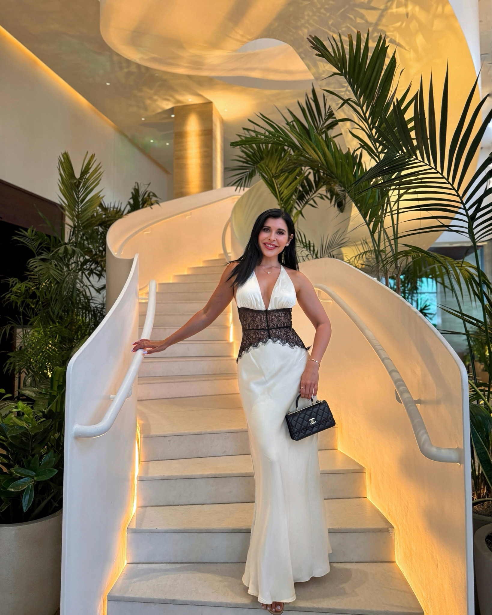 Meshki black lace ivory silk maxi elegant evening dress 🫶🏻

#LTKStyleTip #LTKParties #LTKWedding