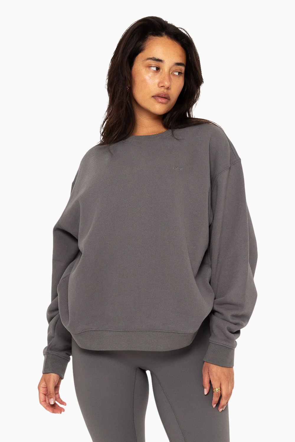 HEAVYWEIGHT SWEATS CREWNECK - GRAPHITE | SET Active