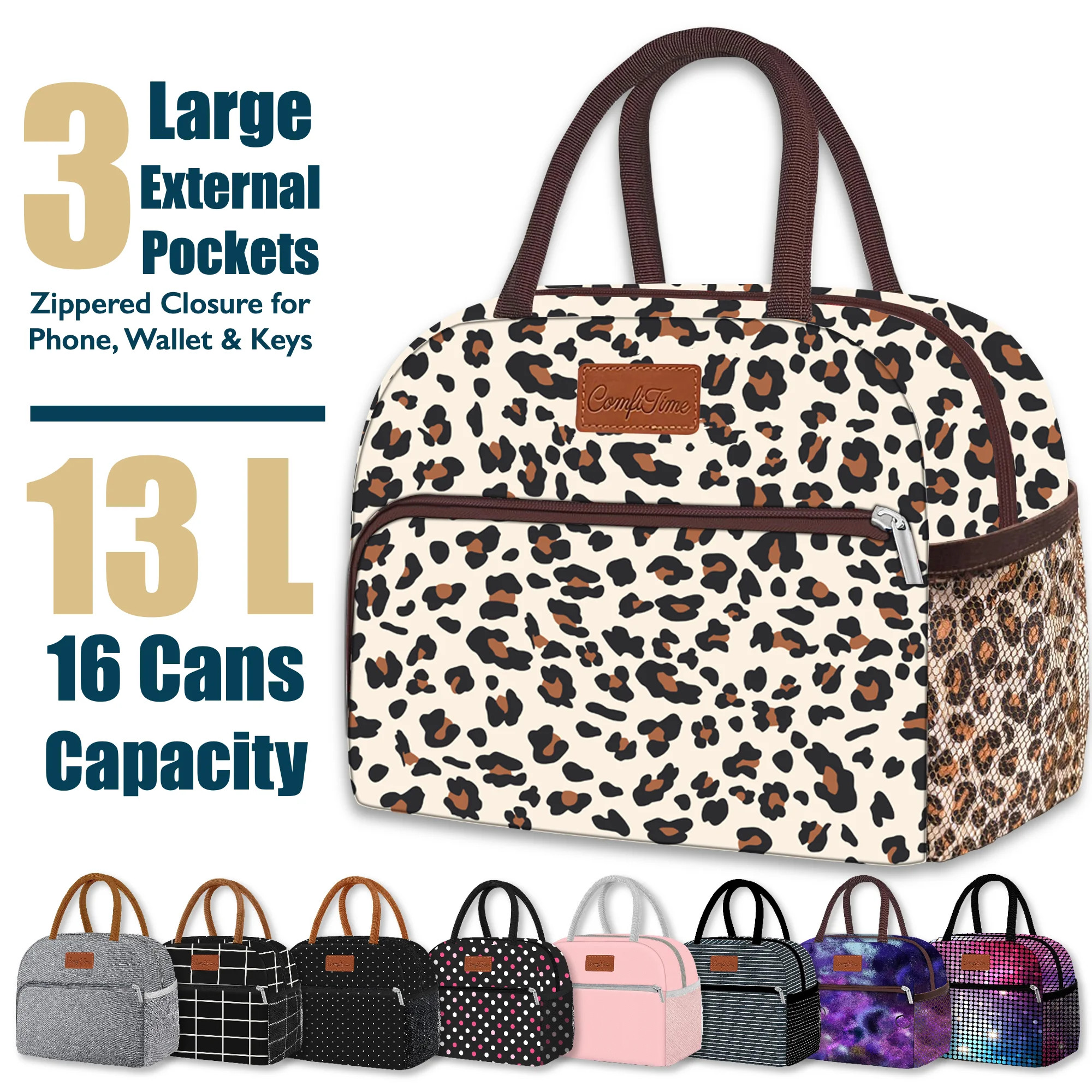 ComfiTime Lunch Bag - Insulated Lunch Box for Women, Large Capacity Cooler Bag for Adults & Teen,... | Walmart (US)