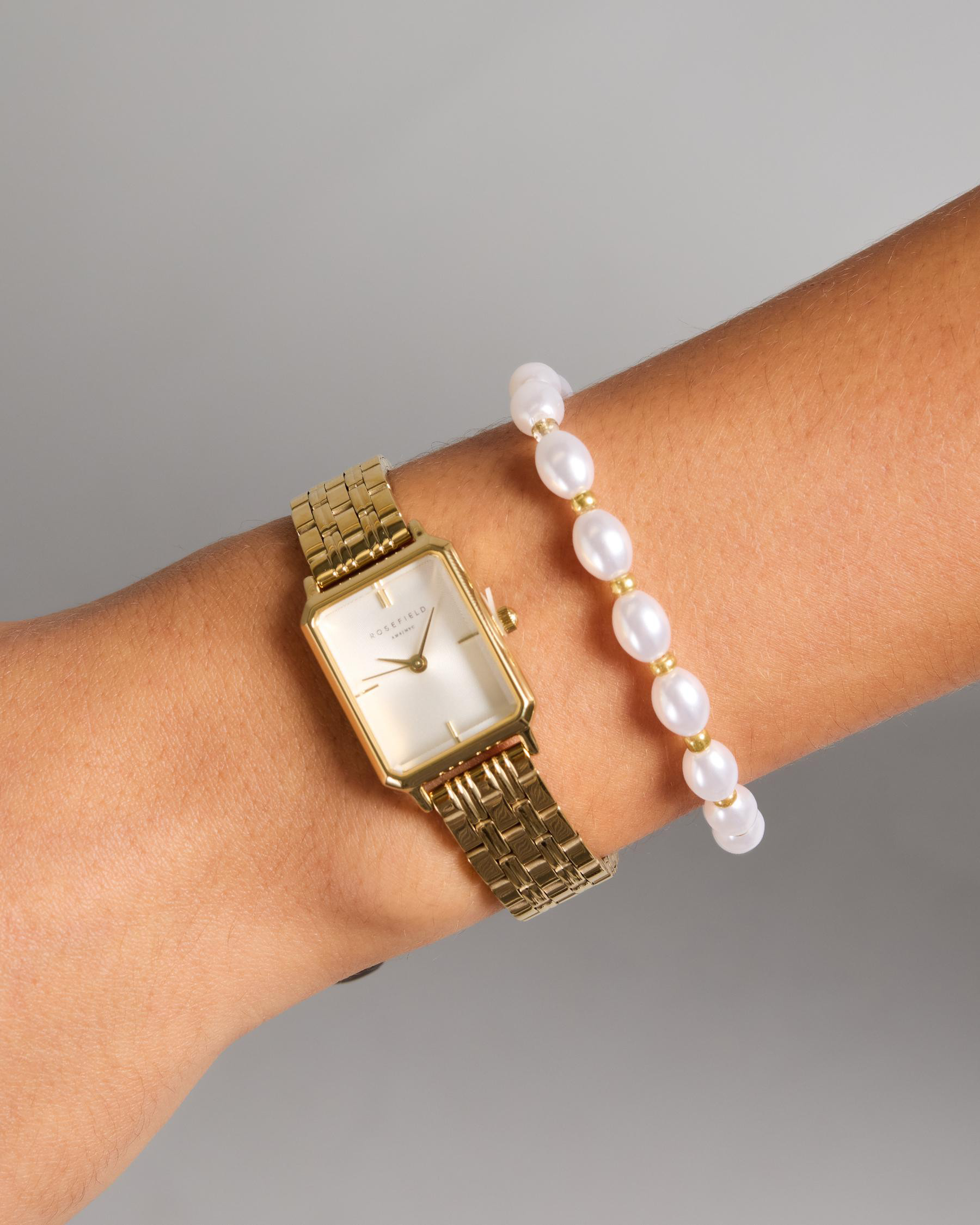 Rosefield Girls' Octagon Xs Watch in White/Gold | City Beach (US)