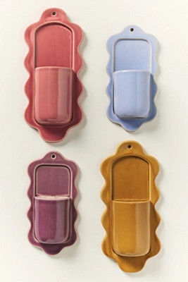 Stoneware Wiggle Wall Vase | Anthropologie (US)