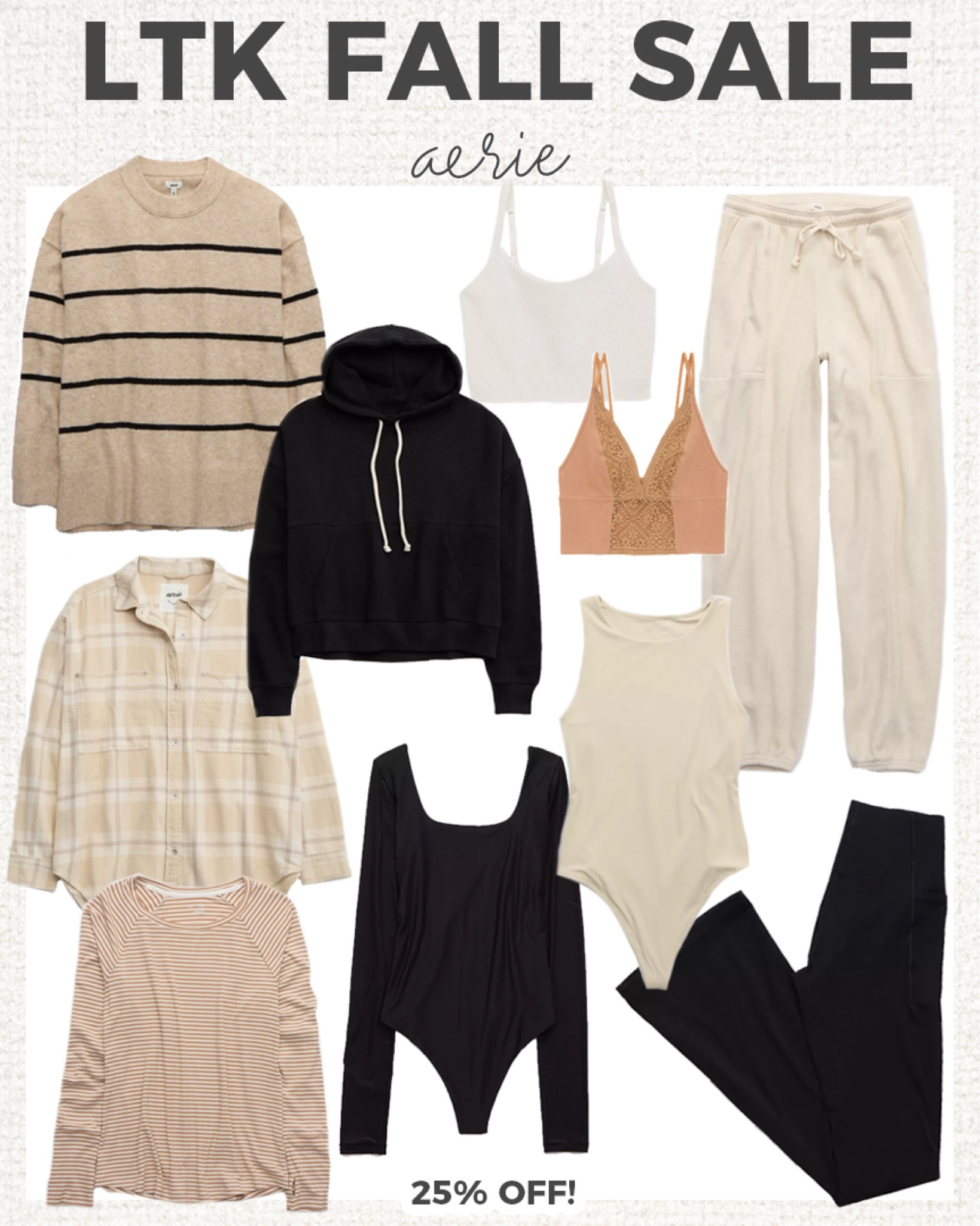 LTK Fall Sale Aerie picks! 25% off!

#aerie #fallfashion #fallloungewear

LTK Fall Sale. Aerie fall fashion. Cozy fall sweater. Flare yoga pants. Cozy sweatshirt  

#LTKfindsunder100 #LTKSeasonal #LTKSale