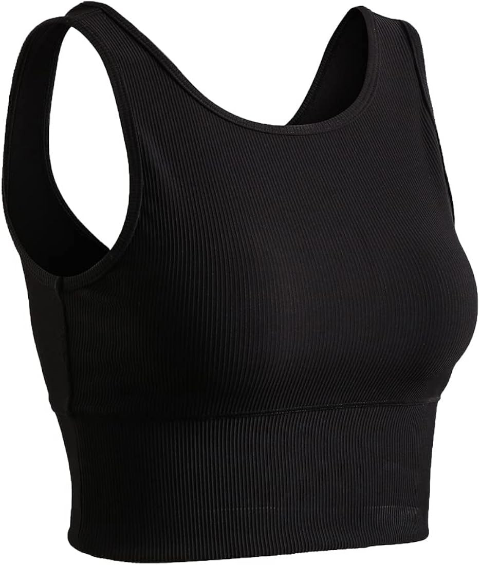 2 Pieces Basic Workout Crop Tank Tops for Women Solid Comfort Sleeveless Shirts Yoga Reversible R... | Amazon (US)