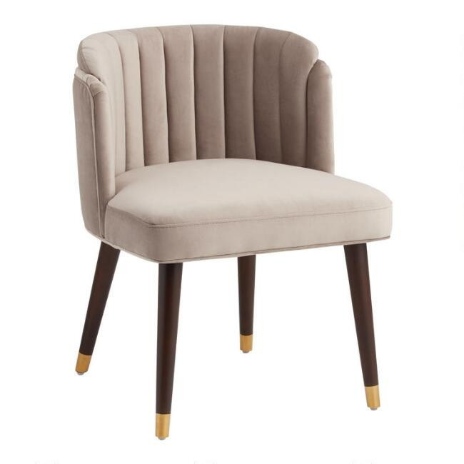 Velvet Channel Back Isadora Dining Chair Set of 2 | World Market