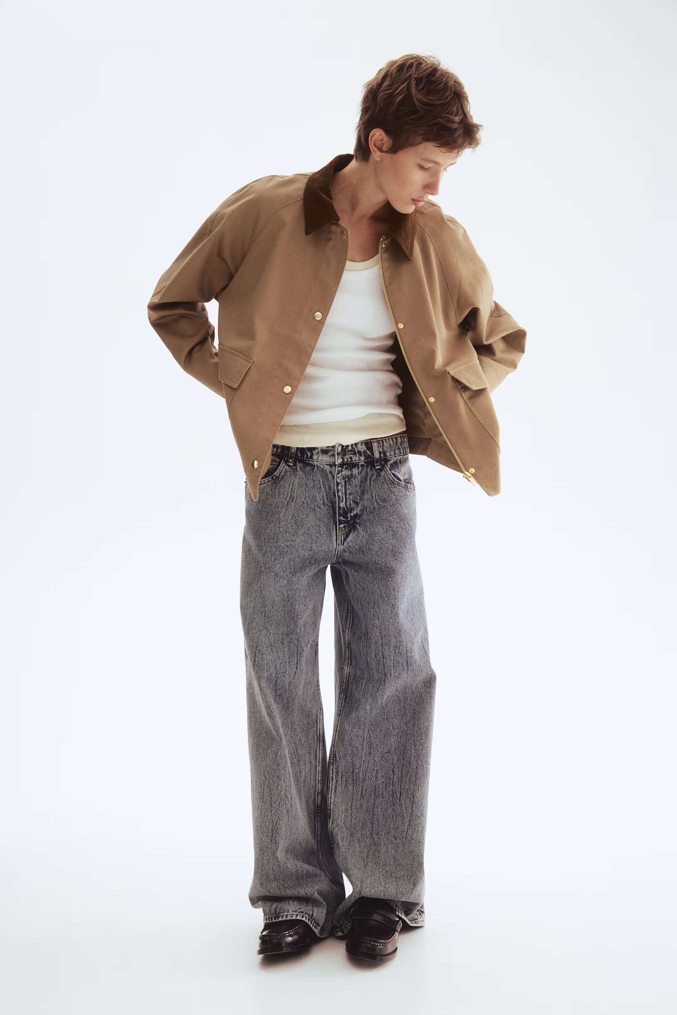 Jacket with Corduroy Collar | H&M (US + CA)