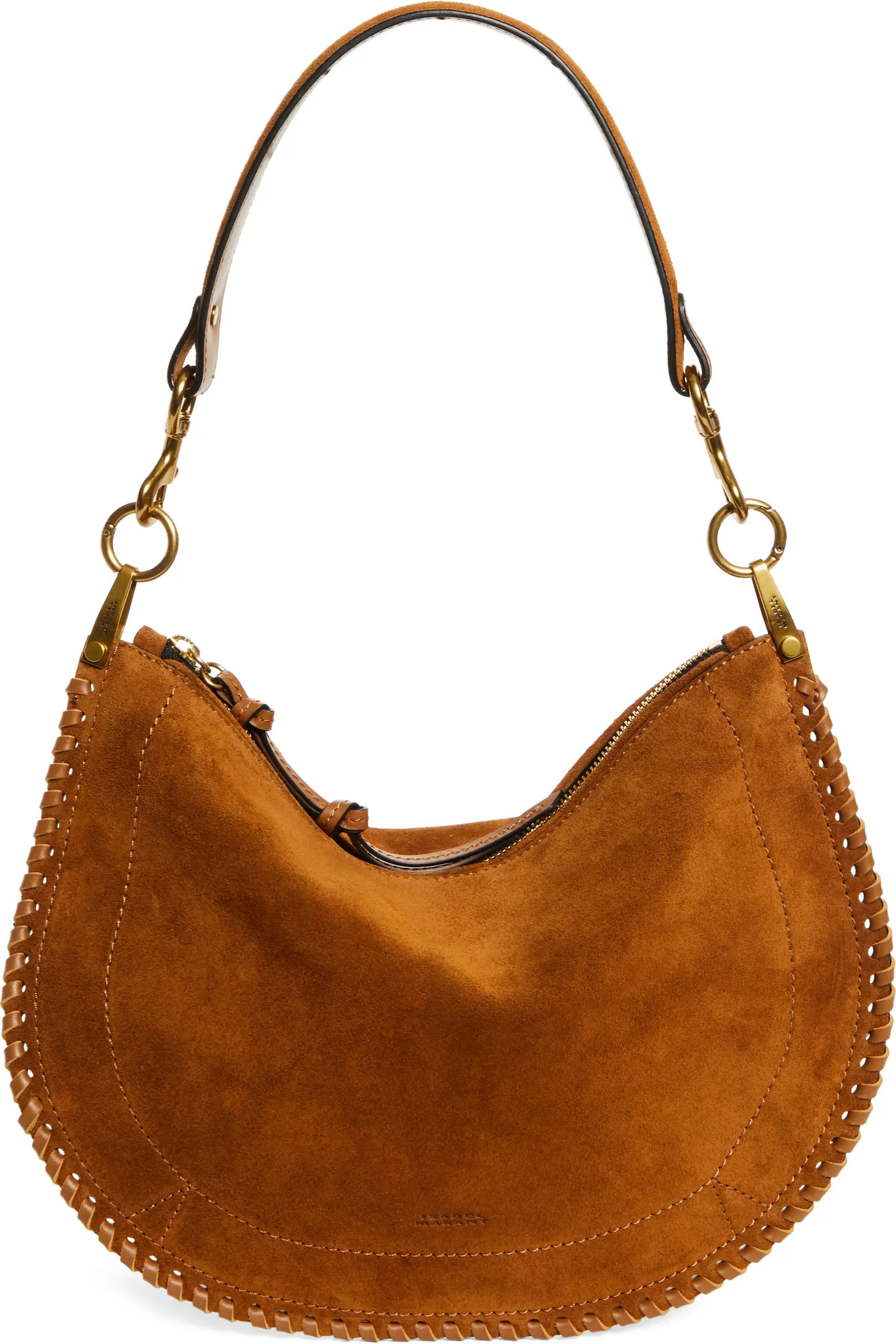 Isabel Marant Oskan Soft Zipped Suede Shoulder Bag (Women) | Nordstrom | Nordstrom