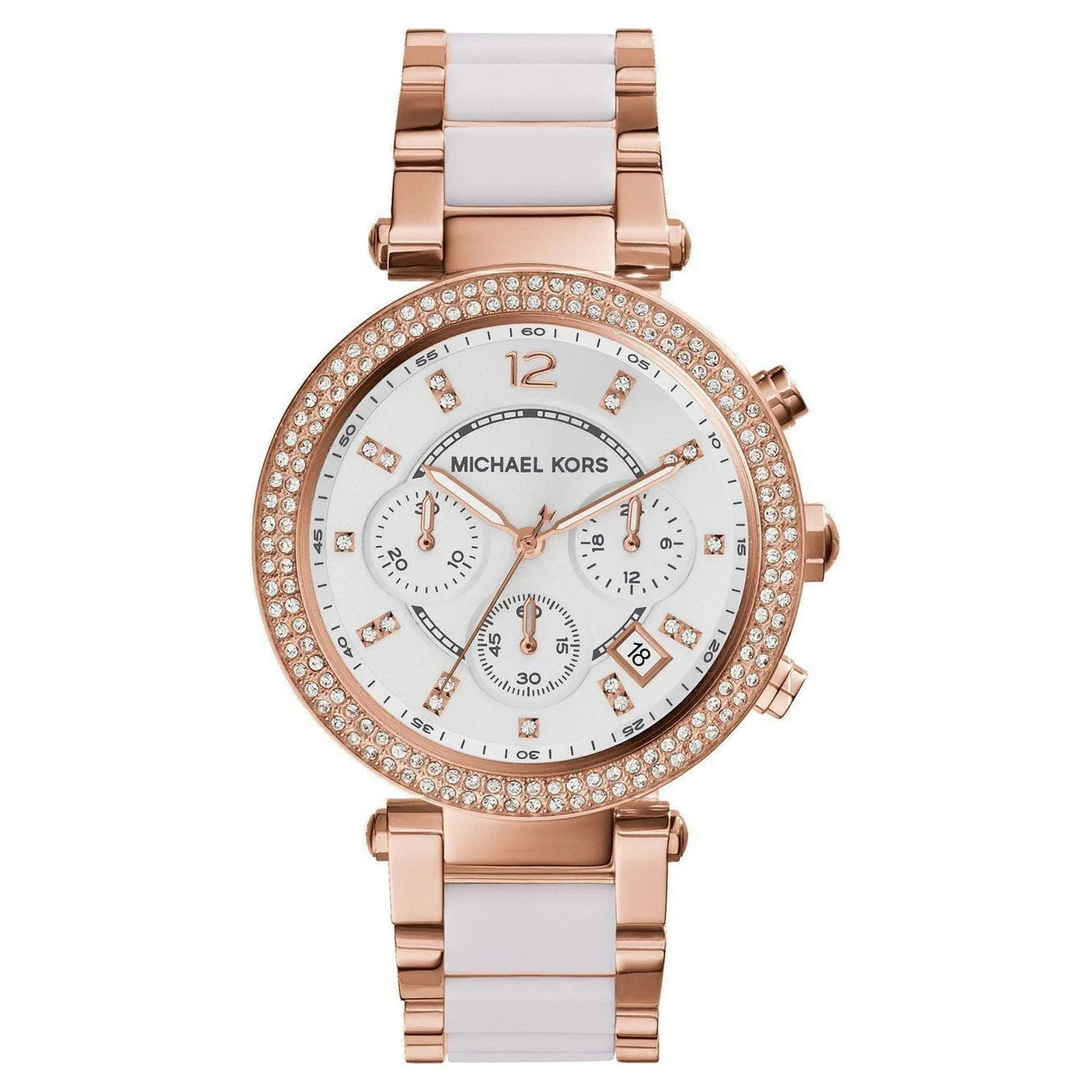 Michael Kors Women's Parker Chronograph Two-Tone Stainless Steel Watch | Walmart (US)