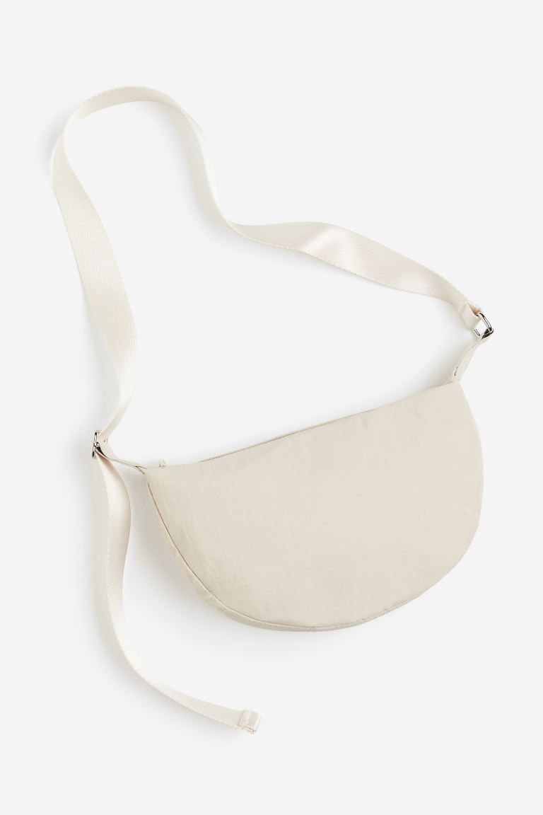 Nylon shoulder bag - Light beige - Ladies | H&M GB | H&M (UK, MY, IN, SG, PH, TW, HK)