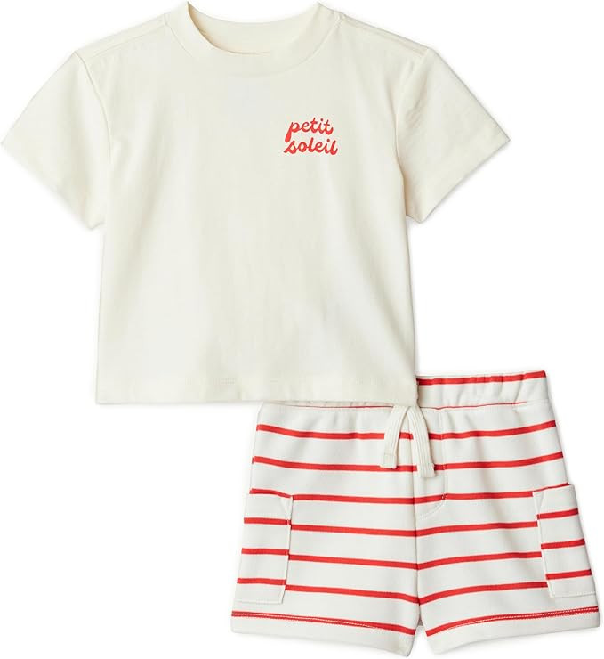 Amazon Essentials x Sofia Grainge Babies, Toddlers, and Boys' T-Shirt and Short Play Set, Multipa... | Amazon (US)