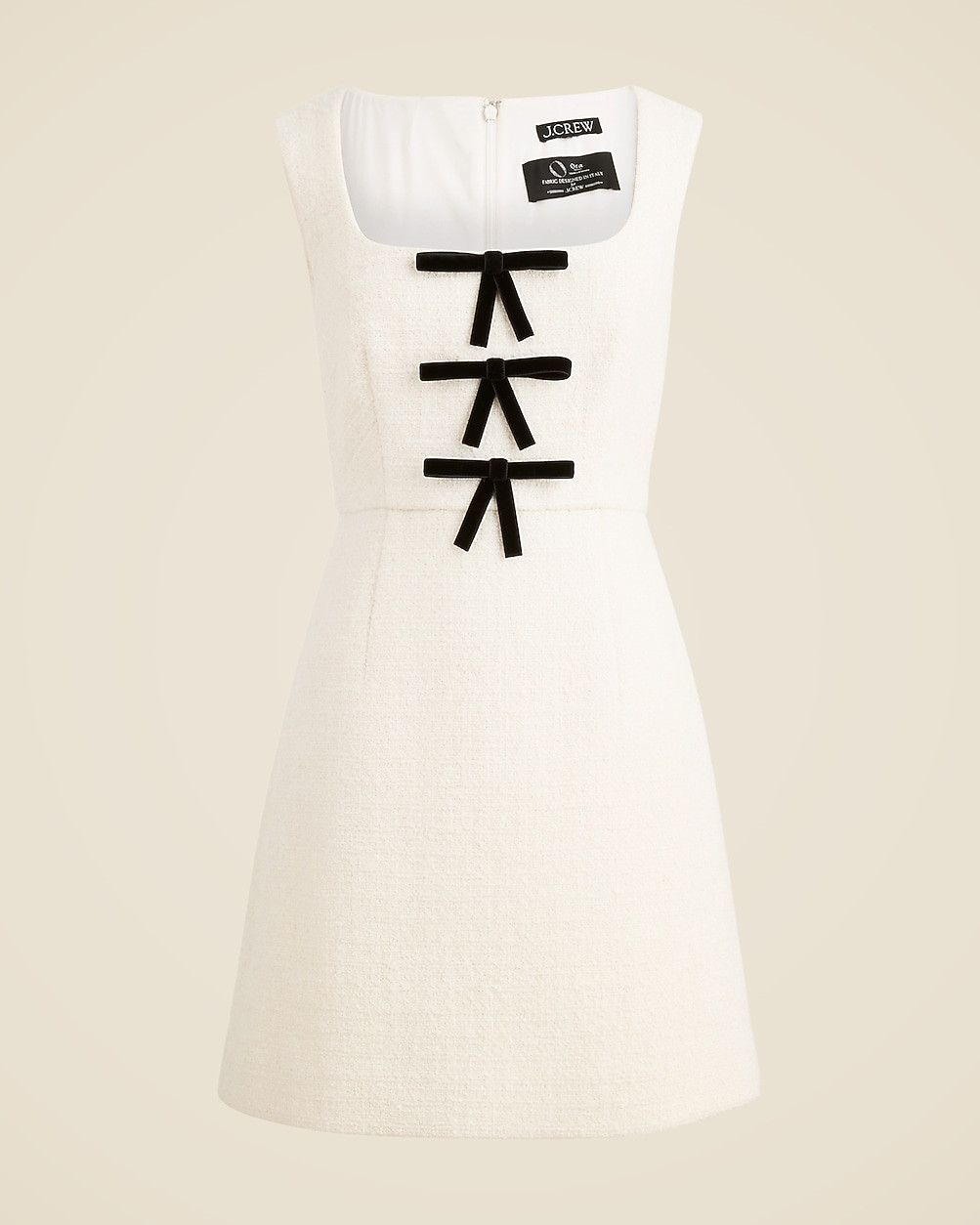 Sophia dress with velvet bows in tweed | J. Crew US