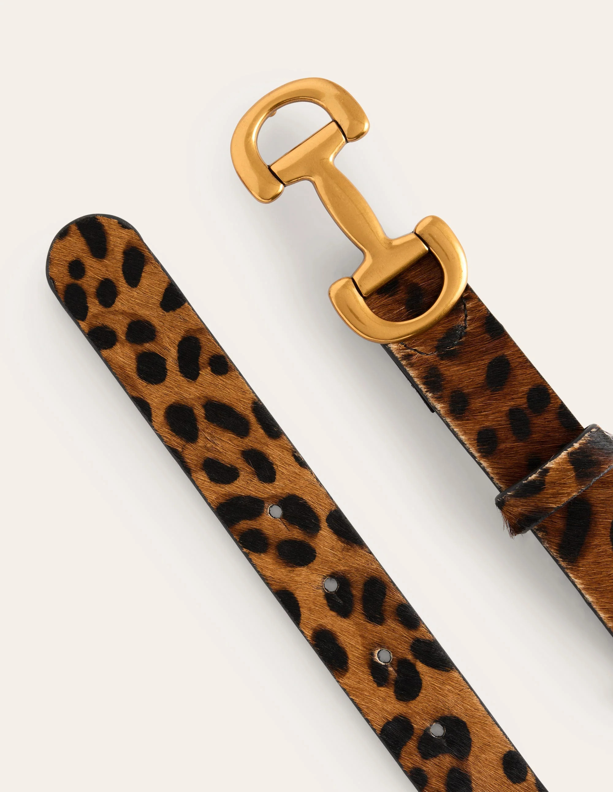 Iris Snaffle-Trim Leather Belt-Leopard | Boden (US)