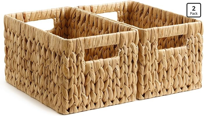 StorageWorks Wicker Basket, Baskets for Organizing, Storage Basket with Built-in Handles, Water H... | Amazon (US)