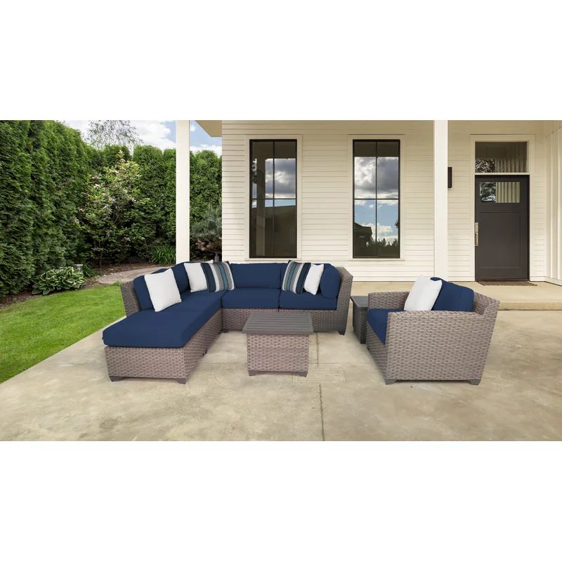 Merlyn Wicker/Rattan 6 - Person Seating Group with Cushions | Wayfair North America