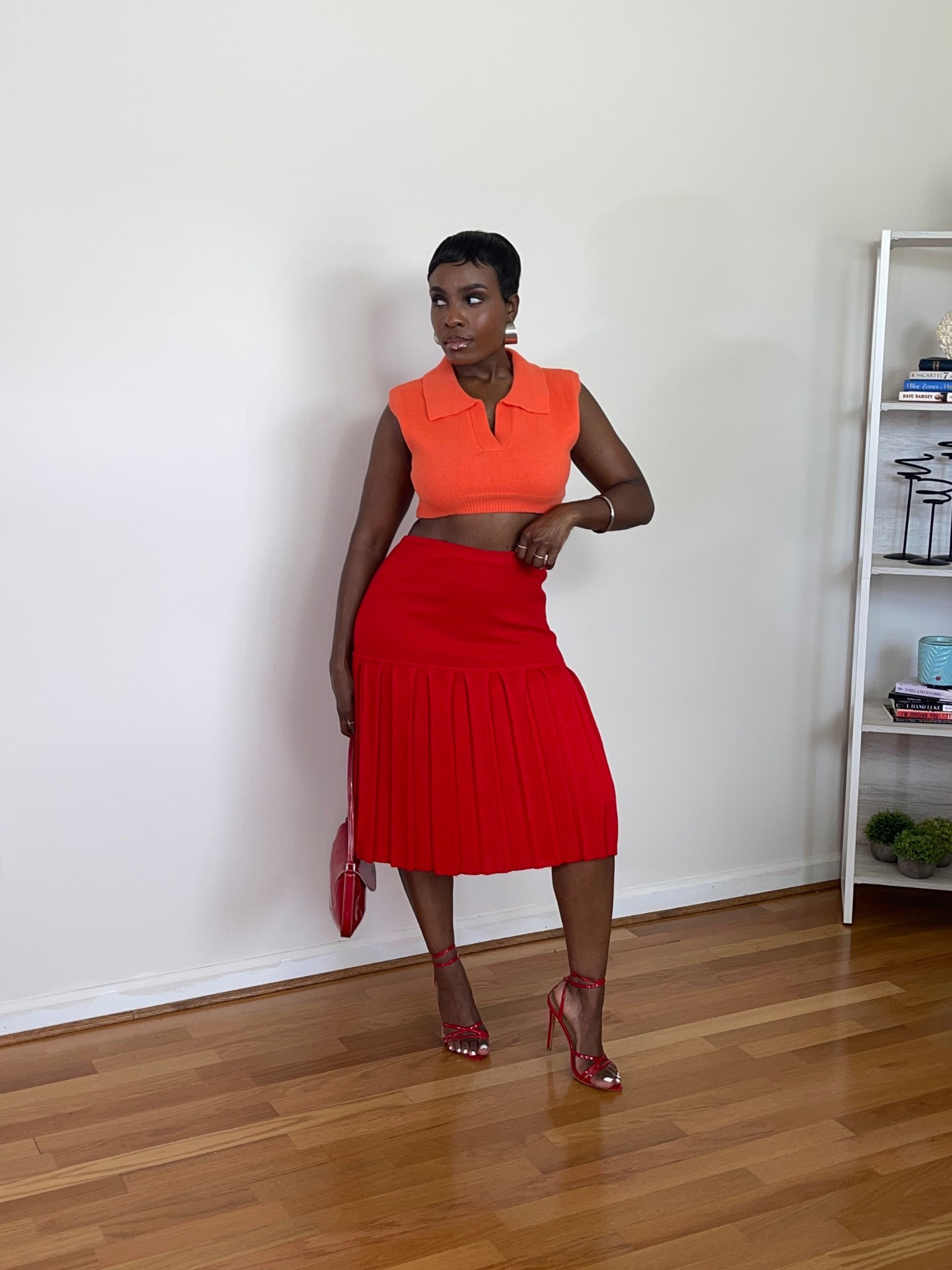 Red drop waist midi skirt, orange collared crop top, red and orange outfit, summer outfit idea, edgy fashion outfit idea

#LTKStyleTip #LTKSeasonal #LTKSummerEdit