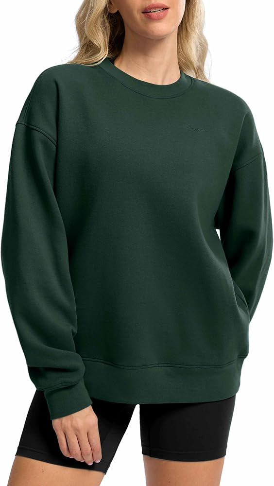 G Gradual Women's Crewneck Sweatshirts Oversized Cotton-blend Fleece Pullover Sweatshirts for Wom... | Amazon (US)