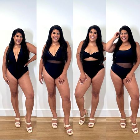 Favorite black one piece swimsuits on a curvy size 12 body! I am so in love with all of these & feel so good in them — they each have nice detail, super stretchy, & comfortable! Plus none of them are too cheeky so they are mom approved ♥️ I am midsize 5’9” size 12 or xl and wearing an XL in all of them 🫶🏽

@walmart #walmartpartner #walmartfashion 

#LTKMidsize #LTKSwim #LTKSaleAlert