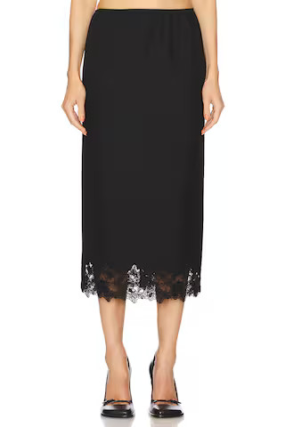 Suit Midi Skirt With Lace in Black | Revolve Clothing (Global)