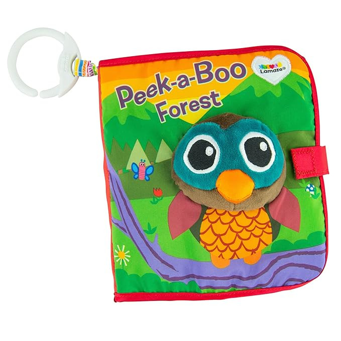 Lamaze Peek-A-Boo Forest Soft Baby Book - Clip-On Cloth Book - Washable Crinkling Fabric Pages fo... | Amazon (US)