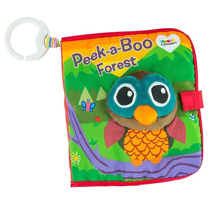 Lamaze Peek-A-Boo Forest Soft Baby Book - Clip-On Cloth Book - Washable Crinkling Fabric Pages fo... | Amazon (US)