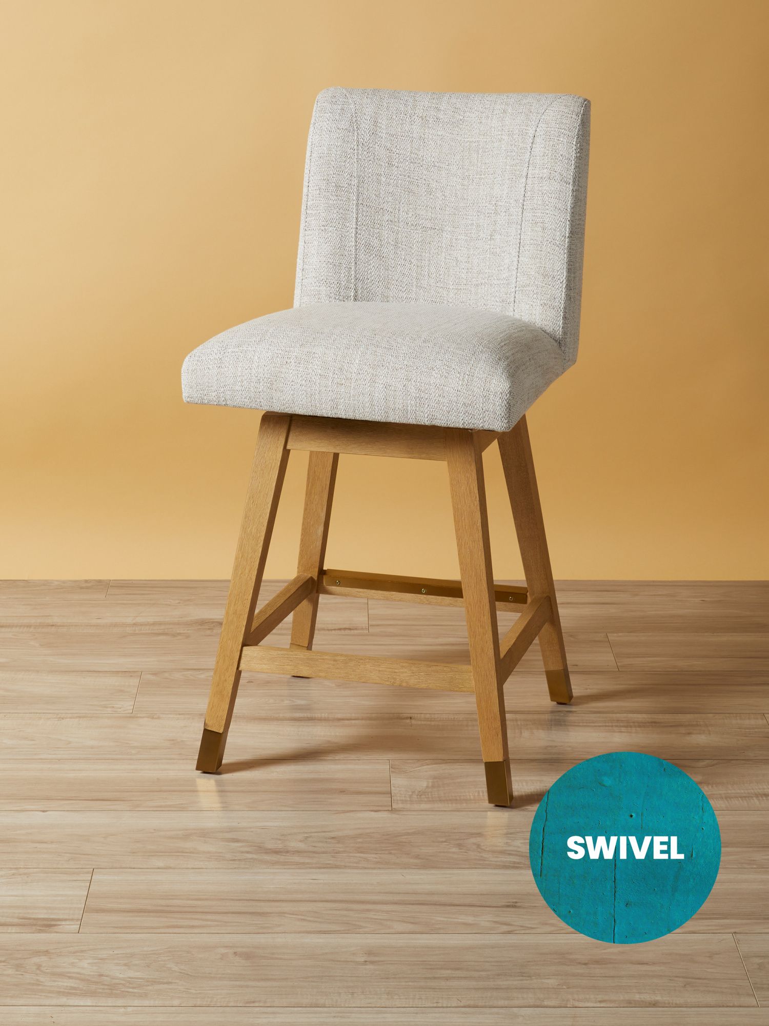 36in Ava Tweed Swivel Counter Stool | HomeGoods