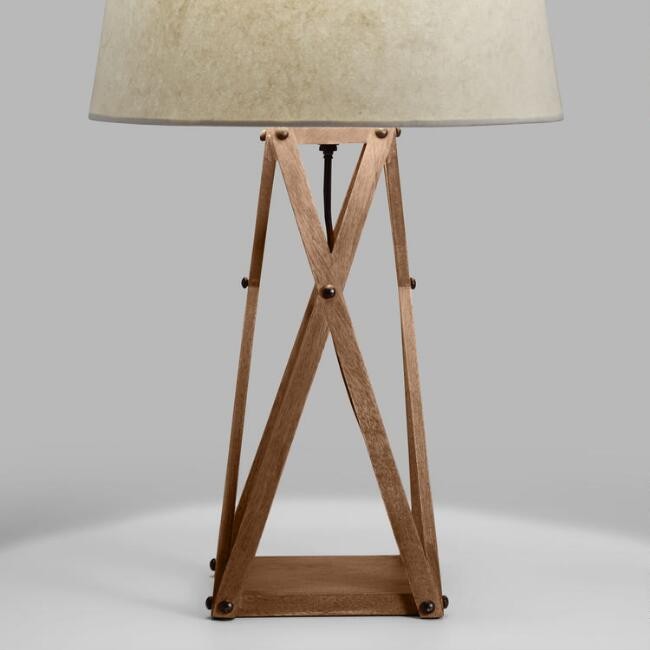 Wood X Table Lamp Base | World Market