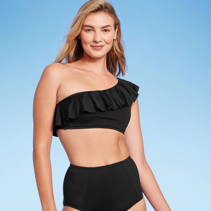 Women's One Shoulder Flounce Bikini Top - Kona Sol™ | Target