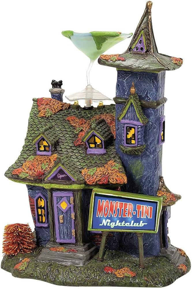 Department 56 Snow Village Halloween Collection Monstertini's Nightclub Lit Building- Hand Crafte... | Amazon (US)
