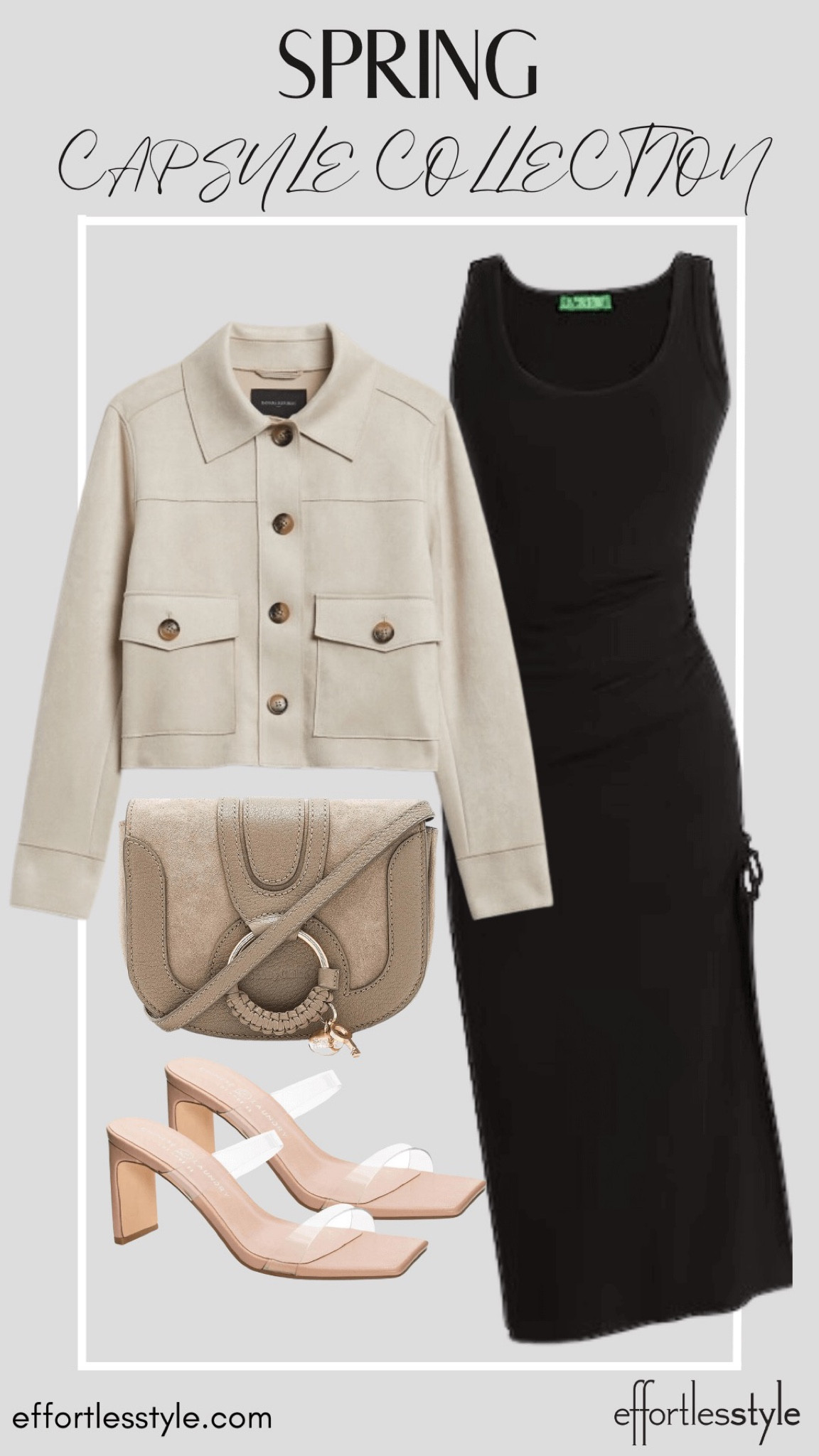 Midi Dress + Crop Jacket + Slide Sandal

#LTKSeasonal #LTKstyletip #LTKshoecrush