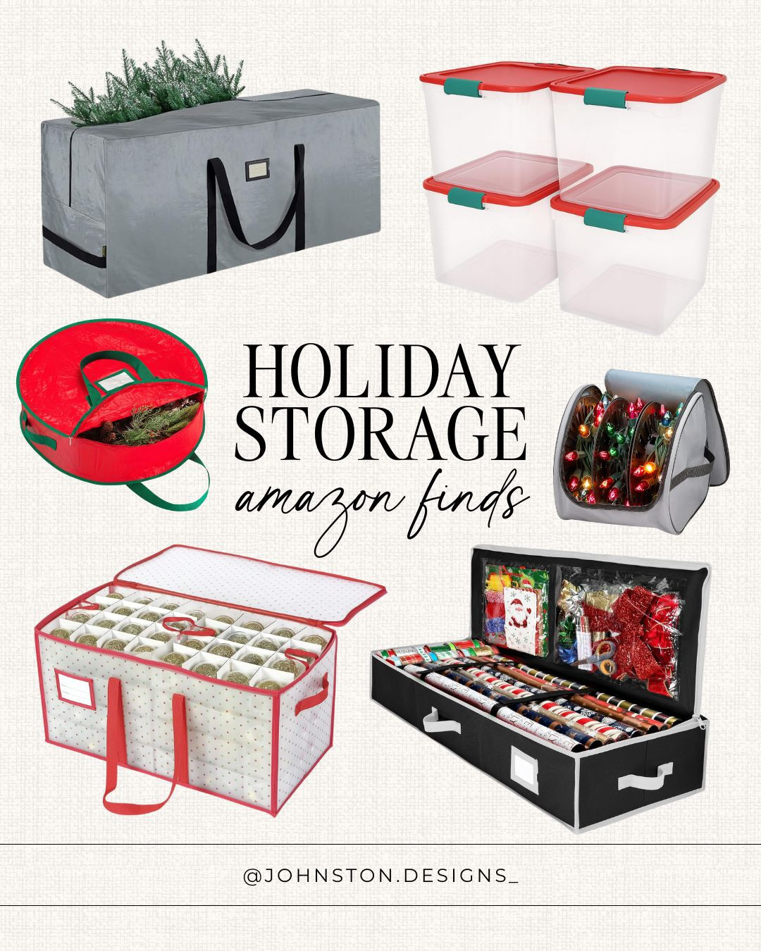 Holiday storage from Amazon! Christmas decor storage bags, organization, decoration bag, wrapping paper, Amazon finds. 
 

 #LTKHoliday #LTKSeasonal #LTKFindsUnder50