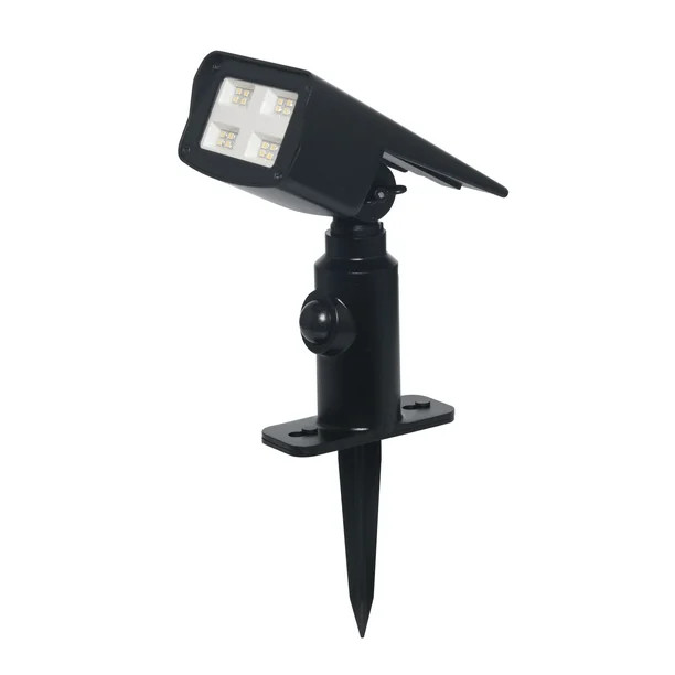 Better Homes & Gardens Solar Motion Sensor LED Spotlight 30-600 Lumens, Stake or Mount | Walmart (US)