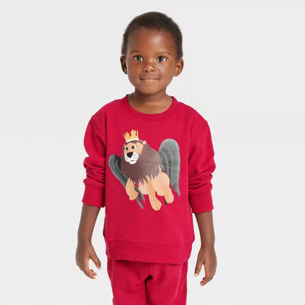 Toddler Rudolph the Red-Nosed Reindeer Printed Pullover Sweatshirt - Red | Target