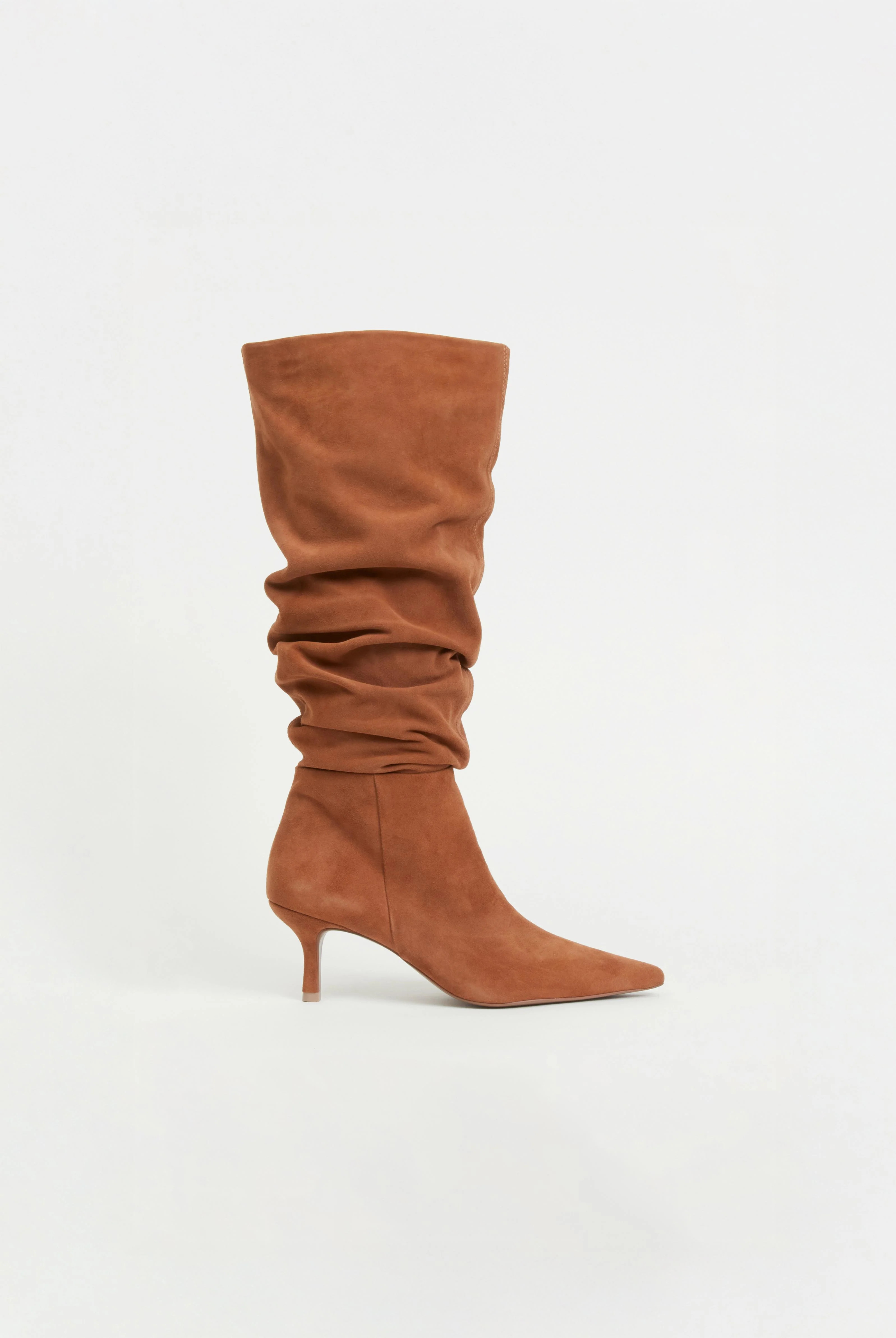 SIMKHAI Women's Jordi Suede Slouch Boot in Camel, Size 40 | Simkhai