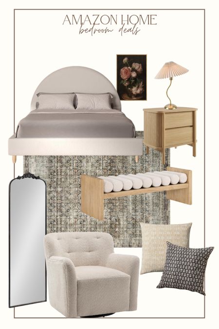 Affordable Amazon bedroom inspo
Mood board
Arch bed
Loloi rug

#LTKSeasonal #LTKhome #LTKsalealert