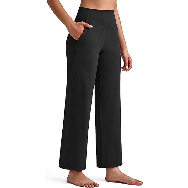 G4Free EverGoing Yoga Pants Women Wide Leg Pants with Pockets High Waist Stretch Dress Casual Swe... | Amazon (US)