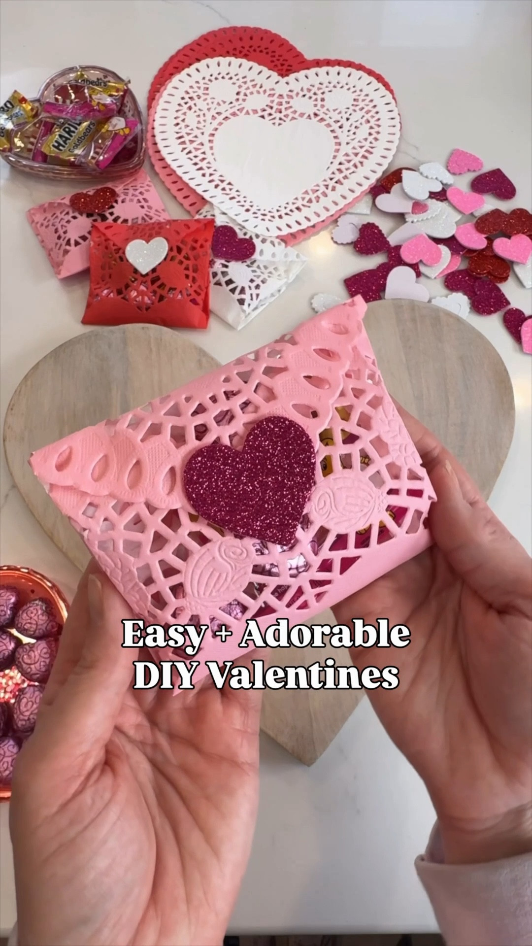 ❤️✂️ OBSESSED with how sweet these turned out! 💌 These lace heart doily envelopes are the easiest little Valentine’s DIY and they are so cute. A few simple folds + a heart foam sticker and you’ve got the perfect pouch for candy, notes, or tiny surprises 🍬🥰

Perfect for classroom Valentines, friend surprises, party favors, or even a cute mailbox drop 💕 Easy, budget-friendly, and kid-approved—my favorite combo!

Save this idea for Valentine’s Day crafting ❤️💖

#LTKFamily #ValentinesDayDIY #DIYValentines #HeartDoilies #EasyCrafts #KidsCrafts #CraftyMom #ValentineFavors #HandmadeWithLove #ValentinesDayIdeas

#LTKKids #LTKSeasonal #LTKmomlife