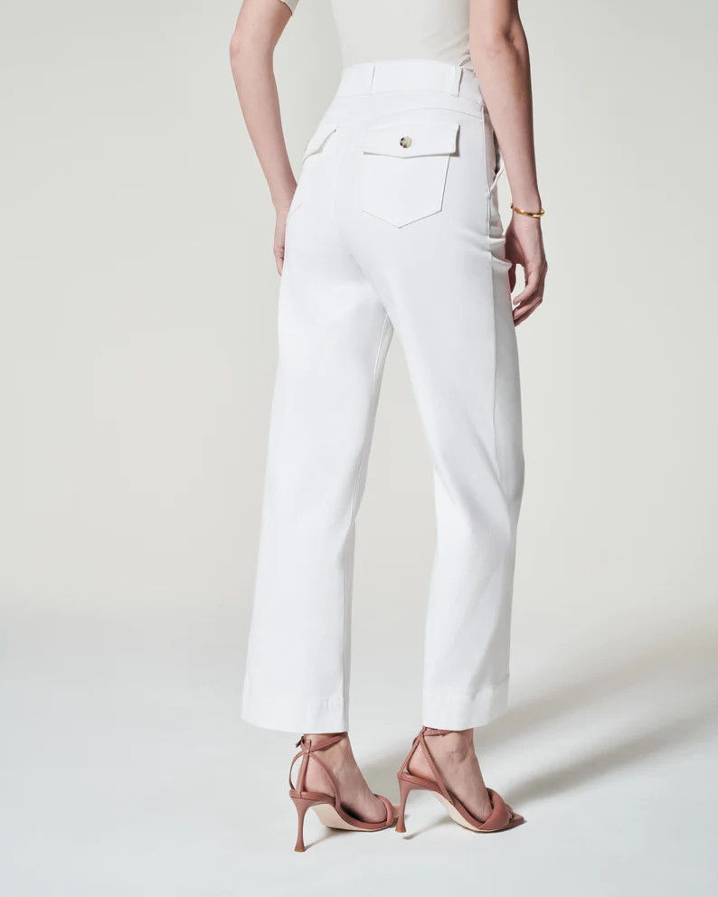 Stretch Twill Cropped Wide Leg Pant | Spanx