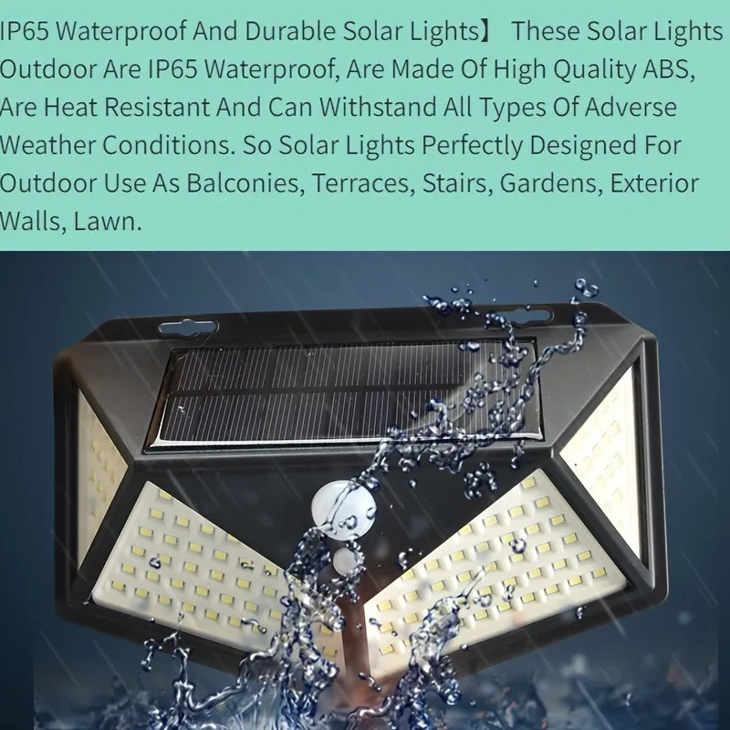 1pc/2pcs/4pcs Solar Wall Light Outdoor, Four-sided Lighting With Motion Sensor, Waterproof Sunlig... | Temu Affiliate Program