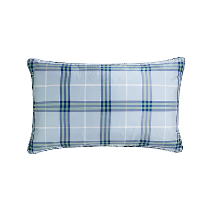 Phillipe Plaid in Silk Pillow | Blue Plaid | Caitlin Wilson | Caitlin Wilson Design