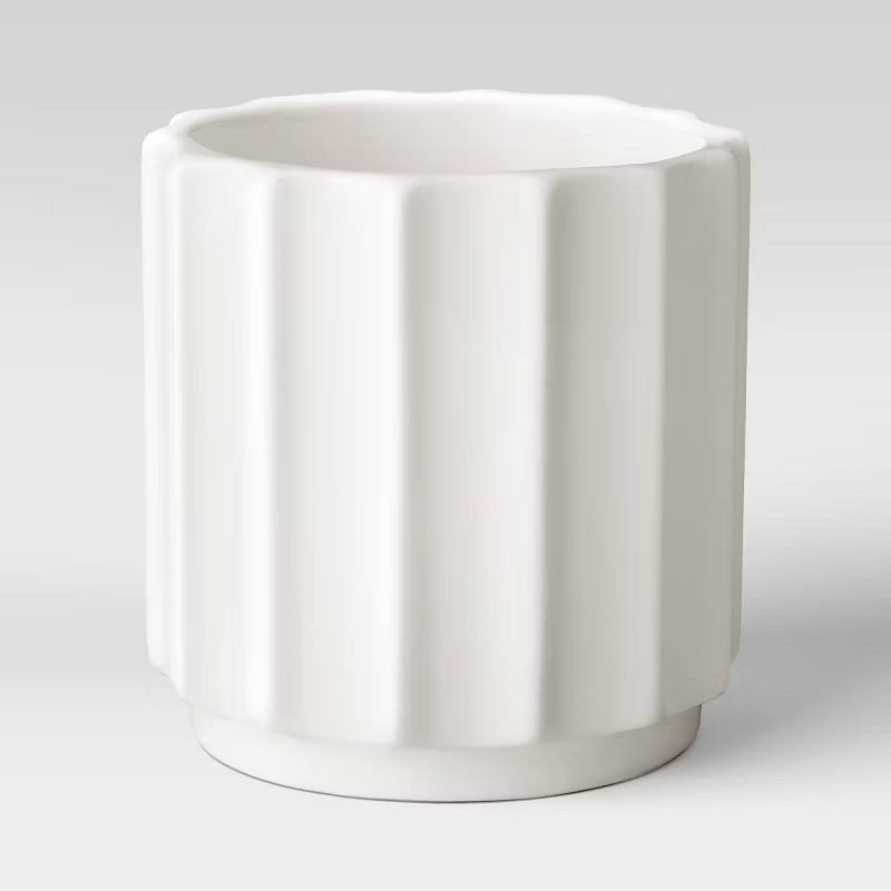 Outdoor Geared Ceramic Planter White - Project 62™ | Target