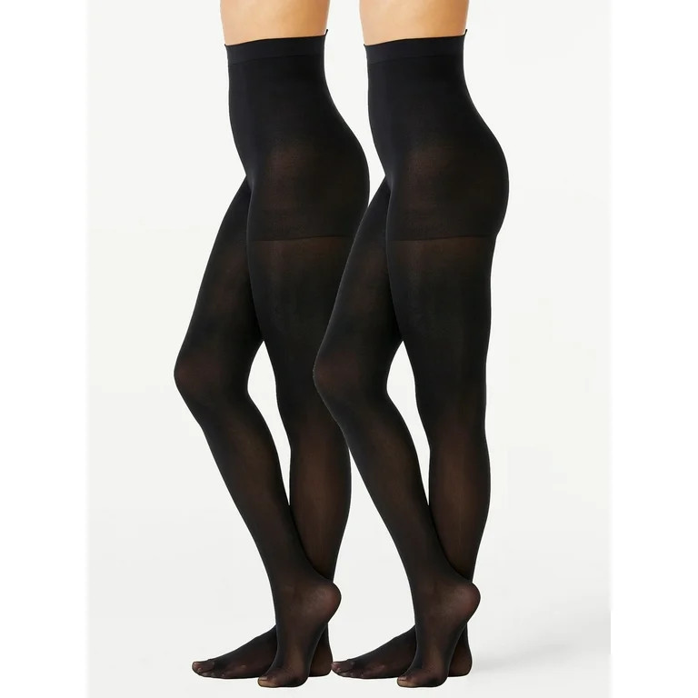Joyspun Women's Super Opaque Tights, 2-Pack, Sizes S-3XL | Walmart (US)