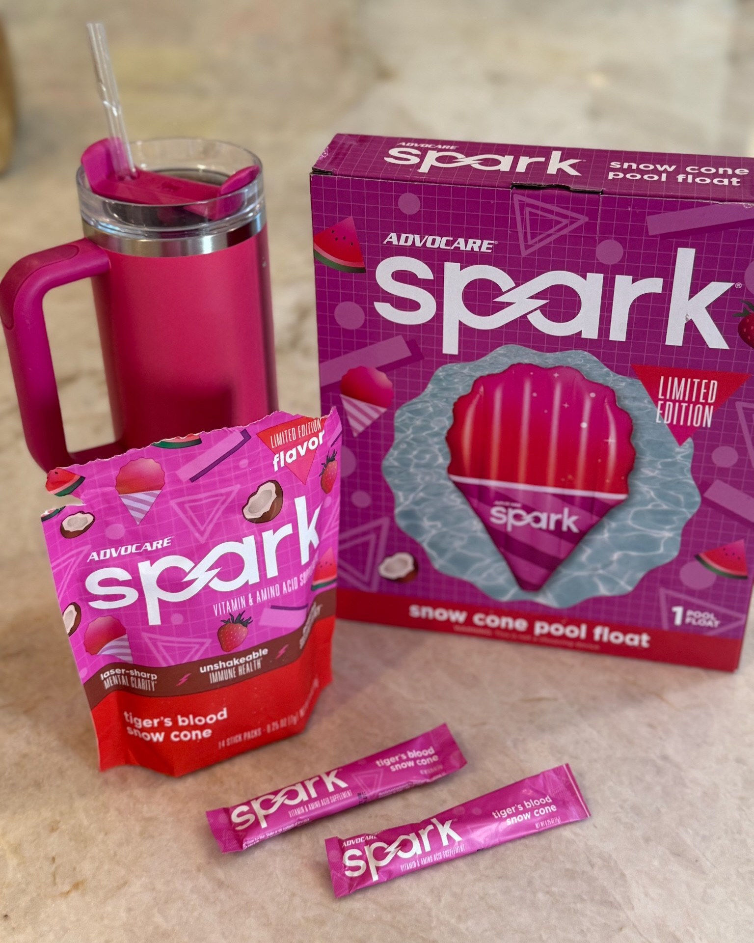 My go to for energy emergencies! I drink one of these every single day & always carry the sticks in my purse when I need a pick-me-up! No coffee jitters just clean caffeine and vitamins! Love the new tigers blood snowcone flavor! 