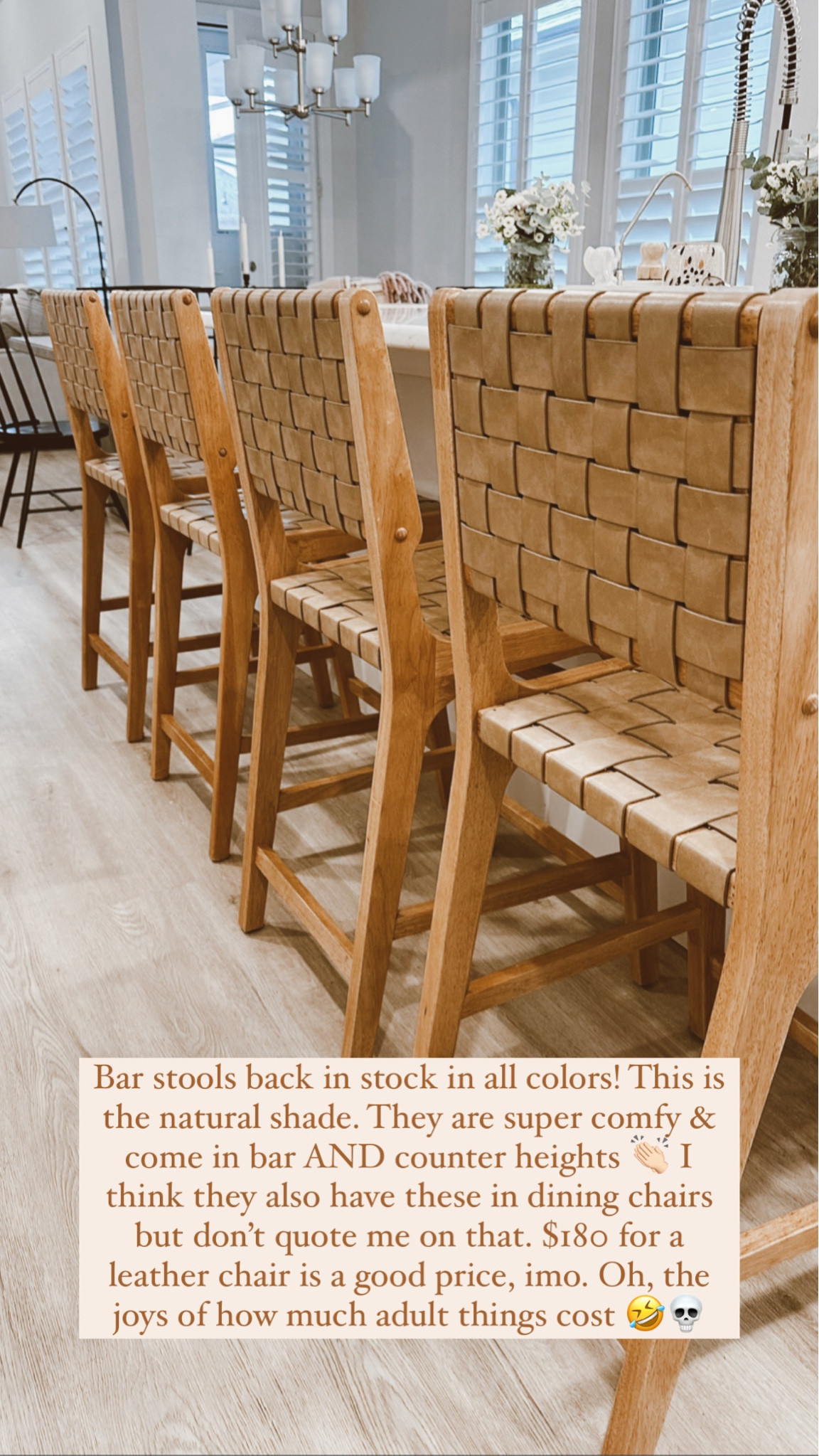 Ceylon woven best sale counter height barstool