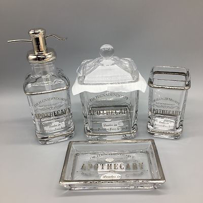 4pc BELLA LUX Parisian Bath Set Dr Apothecary Jar Soap Dispenser Toothbrush NEW  | eBay | eBay US